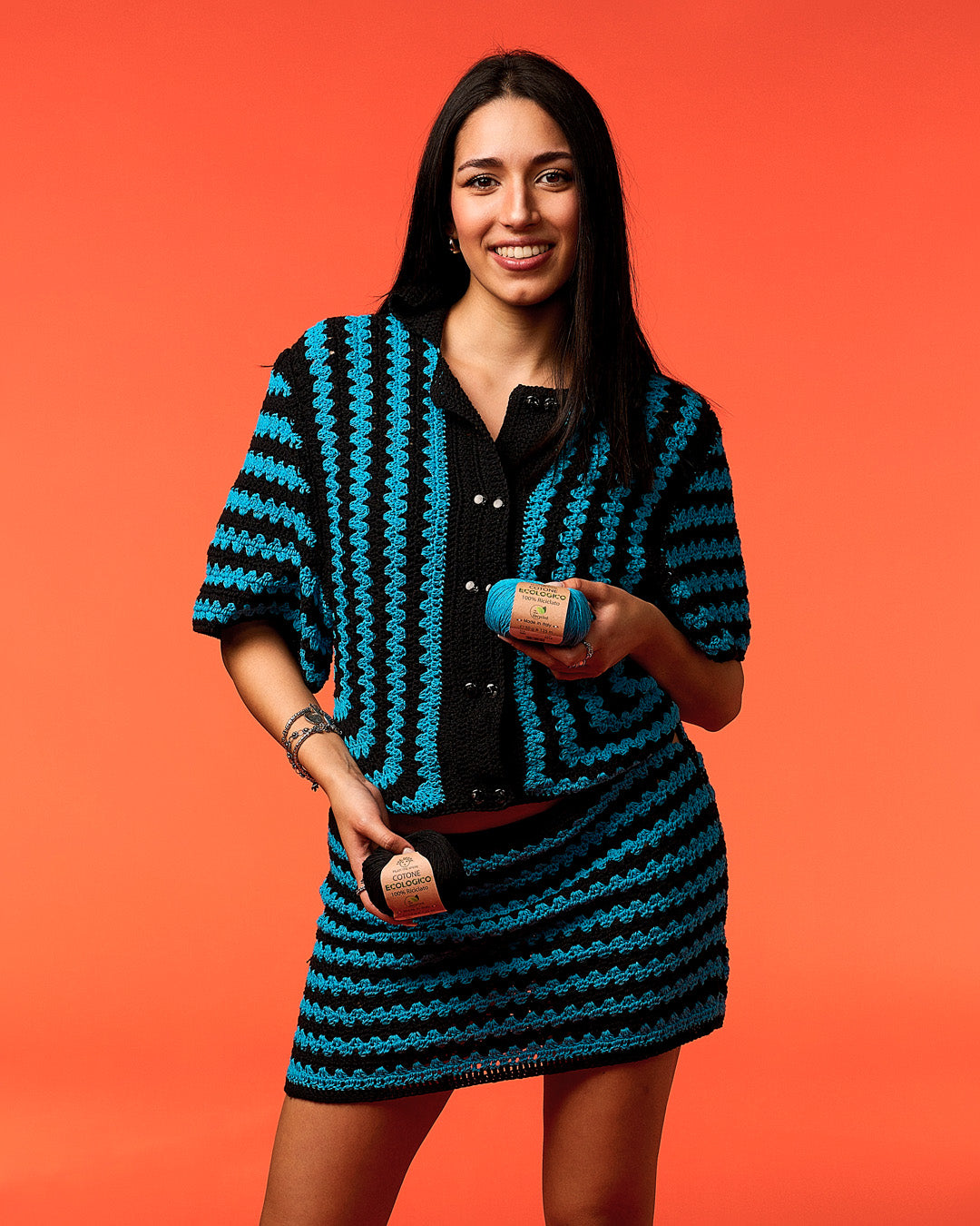 COTONE ECOLOGICO RICICLATO 80% cotone 20% poliestere CF 500 gr