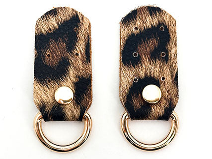 GANCI BORSE ECOPELLE 2,5x5 CM CON ANELLI ORO